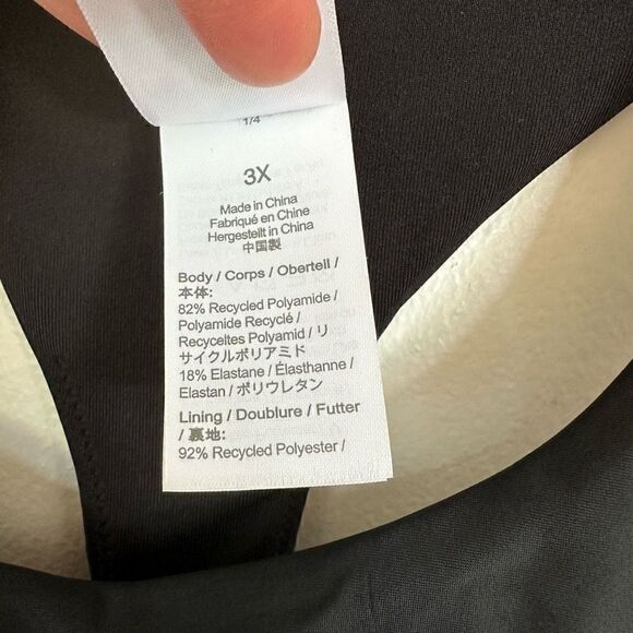 J. Crew Women’s Plus size Active LongLine Swim Tank in Black - Picture 7 of 9